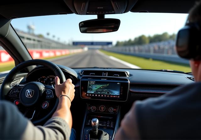 Blick aus dem Cockpit eines GT3 Rennwagens